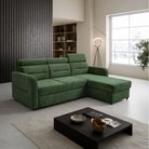 Set canapea universală FORLI, verde, pe stânga, 220x165x85 cm Kondela