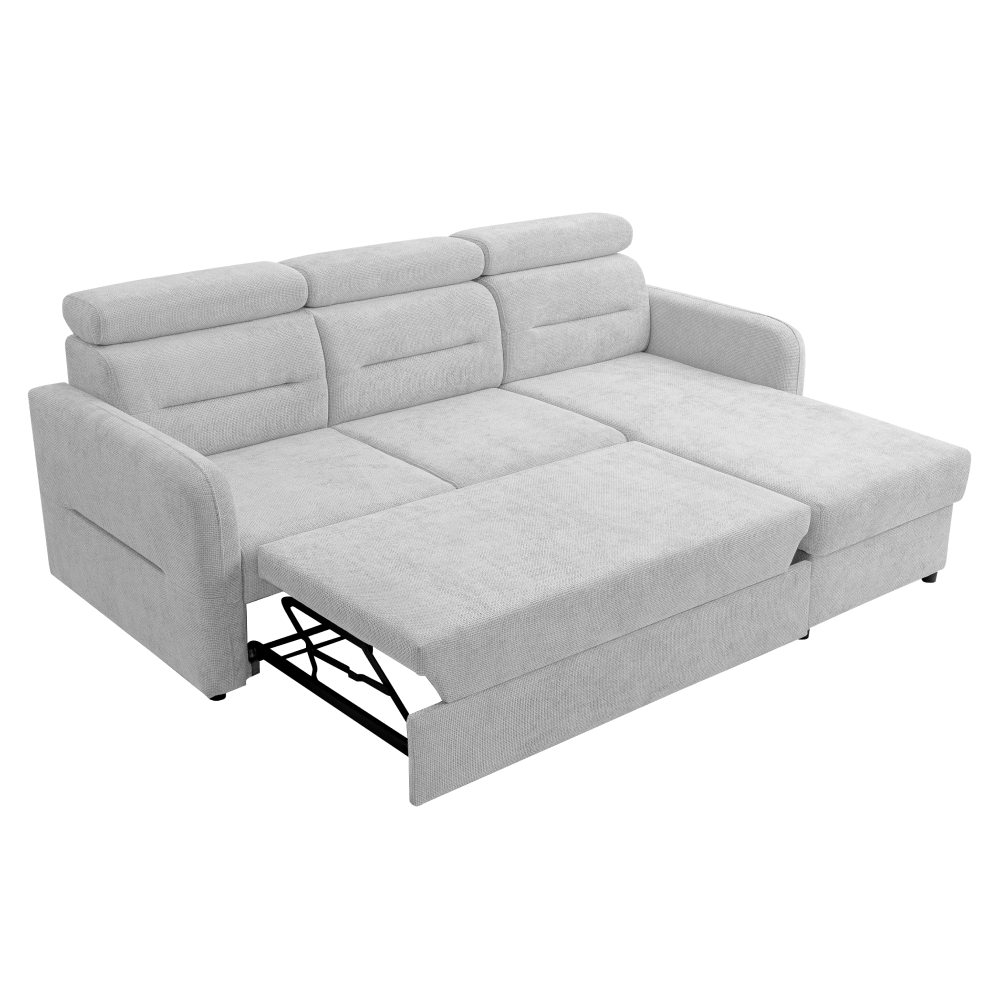 Set canapea universală FORLI, gri deschis, pe stânga, 220x165x85 cm Kondela