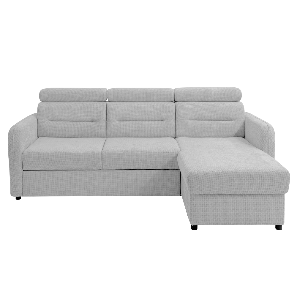 Colțar universal FORLI, gri deschis, pe stânga, 220x165x85 cm Kondela