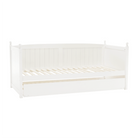 Pat cu pat suplimentar, lemn de pin, alb, 90x200, GLAMIS Kondela