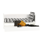 Pat cu pat suplimentar, lemn de pin, alb, 90x200, GLAMIS Kondela