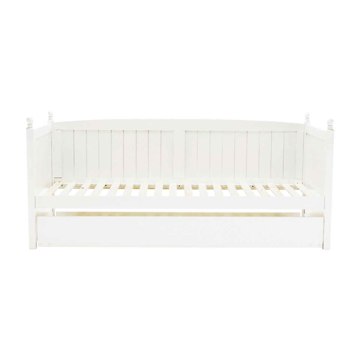 Pat cu pat suplimentar, lemn de pin, alb, 90x200, GLAMIS Kondela