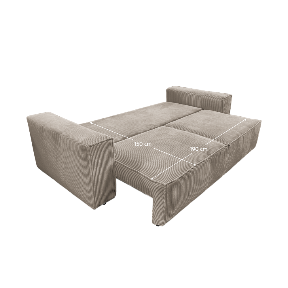 Canapea extensibilă ASSISI BIG, gri-bej Taupe, 240x102x73 cm Kondela