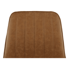 Scaun, piele ecologică maro camel/negru, HAZAL Kondela