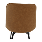 Scaun, piele ecologică maro camel/negru, HAZAL Kondela