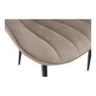 Scaun TISNO, gri maroniu taupe/negru, piele ecologică/metal, 49x57x85 cm Kondela