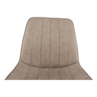 Scaun TISNO, piele ecologică gri maroniu taupe/negru Kondela