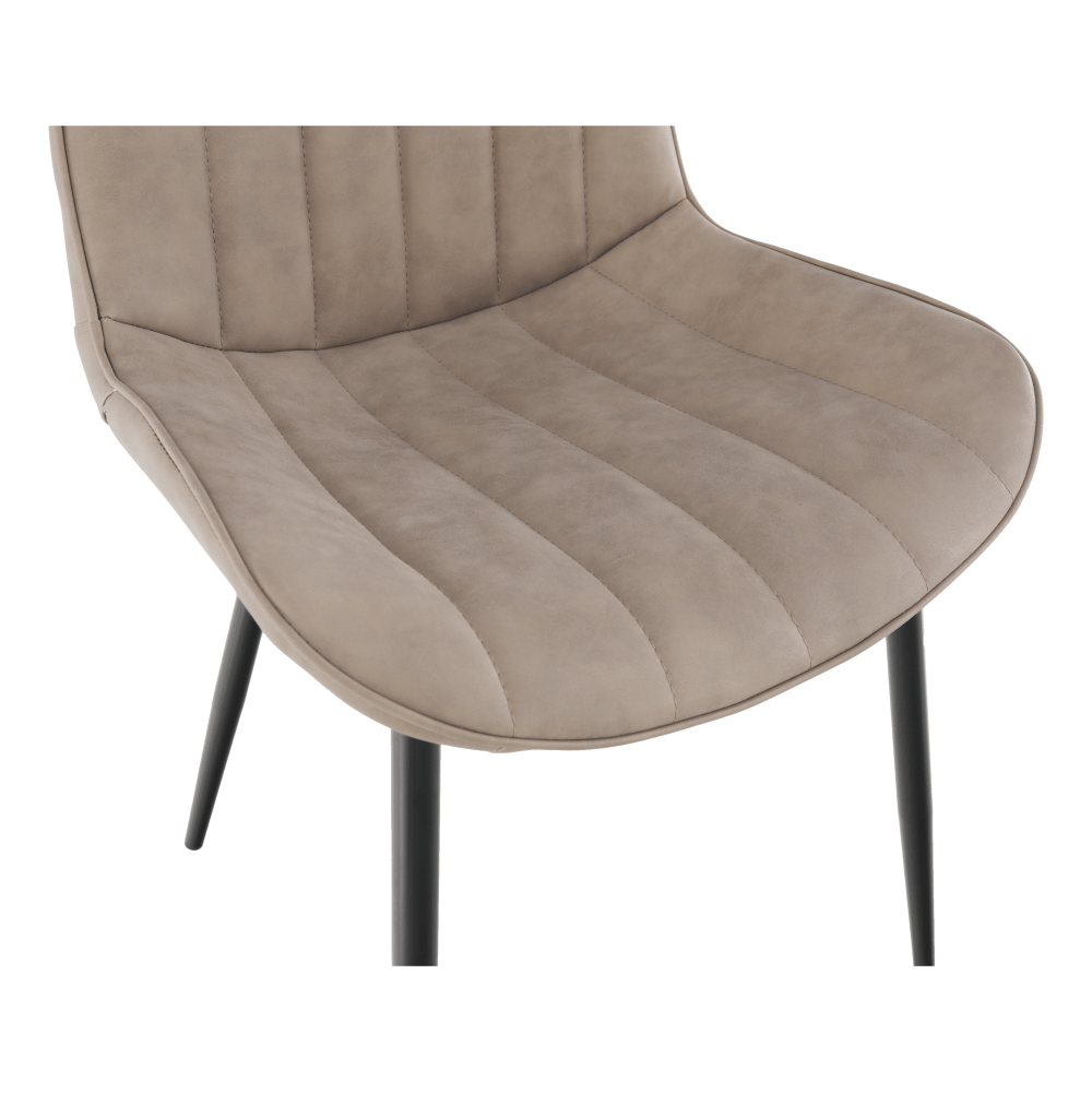 Scaun TISNO, gri maroniu taupe/negru, piele ecologică/metal, 49x57x85 cm Kondela