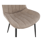 Scaun TISNO, gri maroniu taupe/negru, piele ecologică/metal, 49x57x85 cm Kondela