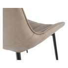 Scaun TISNO, gri maroniu taupe/negru, piele ecologică/metal, 49x57x85 cm Kondela