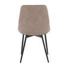 Scaun TISNO, piele ecologică gri maroniu taupe/negru Kondela