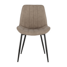 Scaun TISNO, piele ecologică gri maroniu taupe/negru Kondela