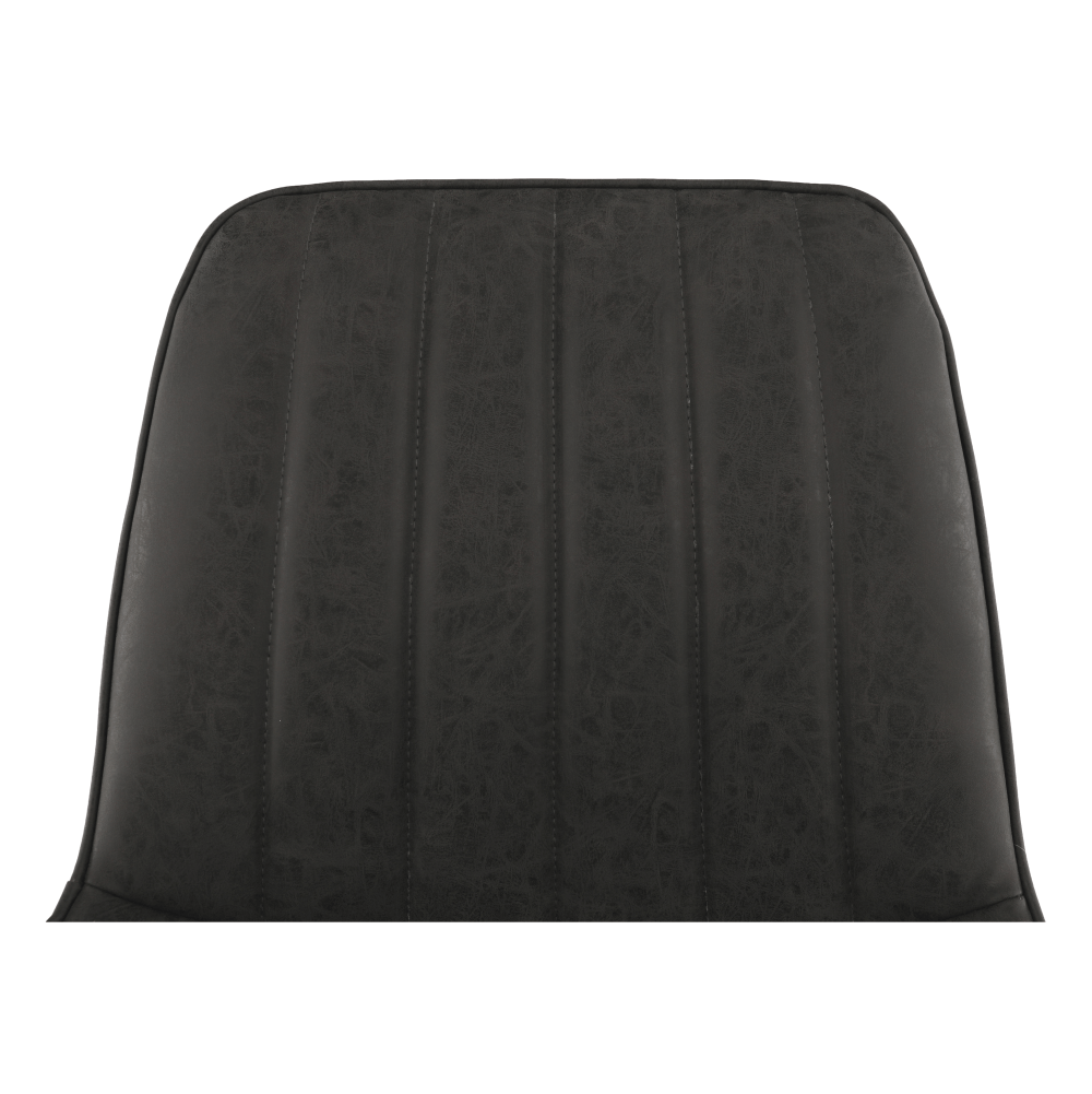 Scaun TISNO, piele ecologică gri închis/negru, piele ecologică/metal, 49x57x85 cm Kondela