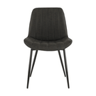 Scaun TISNO, piele ecologică gri închis/negru, piele ecologică/metal, 49x57x85 cm Kondela