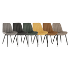 Scaun TISNO, piele ecologică gri închis/negru, piele ecologică/metal, 49x57x85 cm Kondela