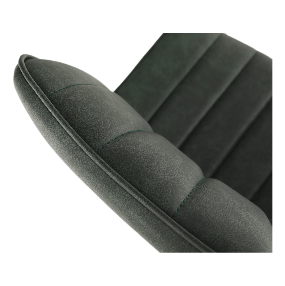 Scaun TISNO, verde/negru, piele ecologică/metal, 49x57x85 cm Kondela