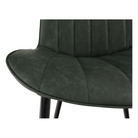 Scaun TISNO, verde/negru, piele ecologică/metal, 49x57x85 cm Kondela