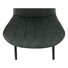 Scaun TISNO, verde/negru, piele ecologică/metal, 49x57x85 cm Kondela