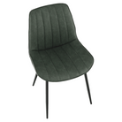 Scaun TISNO, verde/negru, piele ecologică/metal, 49x57x85 cm Kondela