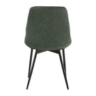 Scaun TISNO, verde/negru, piele ecologică/metal, 49x57x85 cm Kondela
