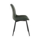 Scaun TISNO, verde/negru, piele ecologică/metal, 49x57x85 cm Kondela
