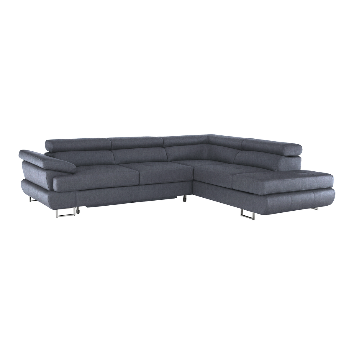 Set canapea cu spațiu de depozitare COMO, gri, pe dreapta, 275x225x71 cm Kondela