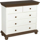 Dormitor din lemn masiv Bavaria Alb-Nuc Arboteca