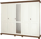 Dormitor din lemn masiv Bavaria Alb-Nuc Arboteca