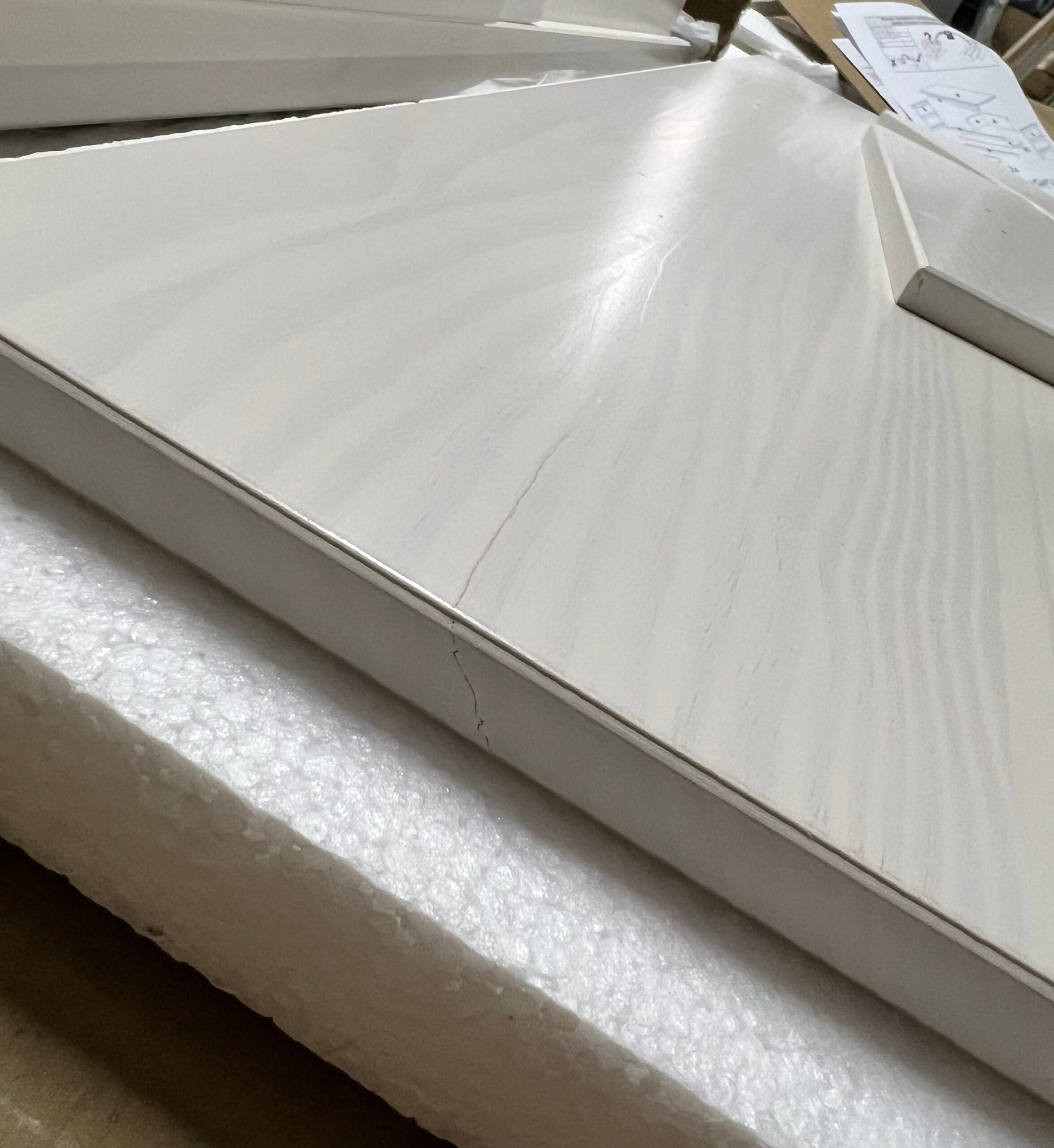 Masuta de cafea Tessin , lemn masiv , Alb , doua sertare , 110 cm latime Arboteca
