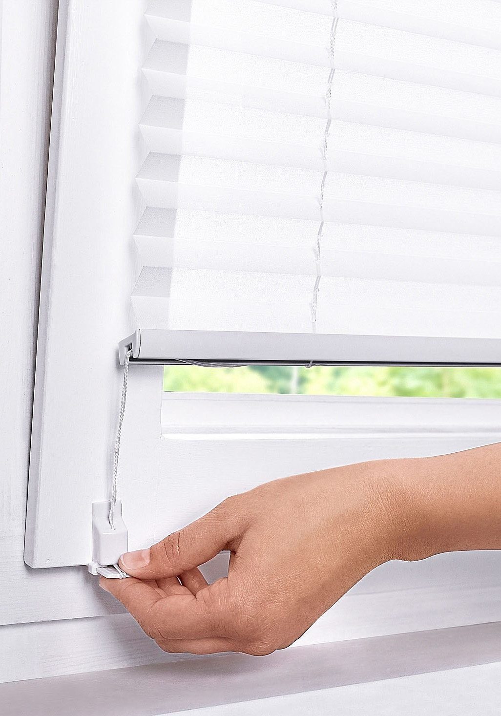 Jaluzea plisata Lahom, fara gaurire, Alb, 40 cm latime Arboteca