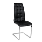 Scaun bucătărie SAUMUR, piele ecologică negru/crom, 40x58x103 cm Kondela