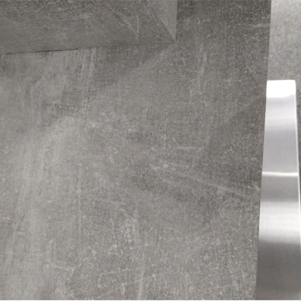Masă dining, alb HG extra lucios/beton, 160x90 cm, FARNEL Kondela