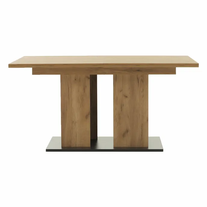 Masă dining PALMI, stejar craft auriu / grafit gri, 155-204x86 cm Kondela