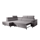 Canapea extensibilă POREC, gri deschis, pe stânga, 250x183x76 cm Kondela