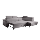 Canapea extensibilă POREC, gri deschis, pe dreapta, 250x183x76 cm Kondela
