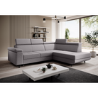 Canapea extensibilă POREC, gri deschis, pe dreapta, 250x183x76 cm Kondela