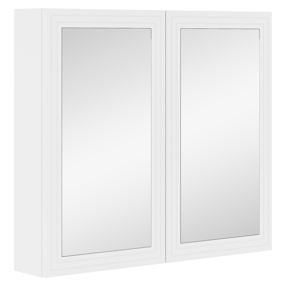 Dulăpior suspendat cu oglindă VASTO 80, alb, 80x15x70 cm Kondela