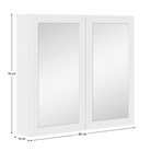 Dulăpior suspendat cu oglindă VASTO 80, alb, 80x15x70 cm Kondela
