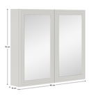 Dulăpior suspendat cu oglindă VASTO 80, cașmir, 80x15x70 cm Kondela