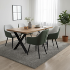 Fotoliu de design, verde/melir gri deschis/negru, 59x61x84 cm Kondela