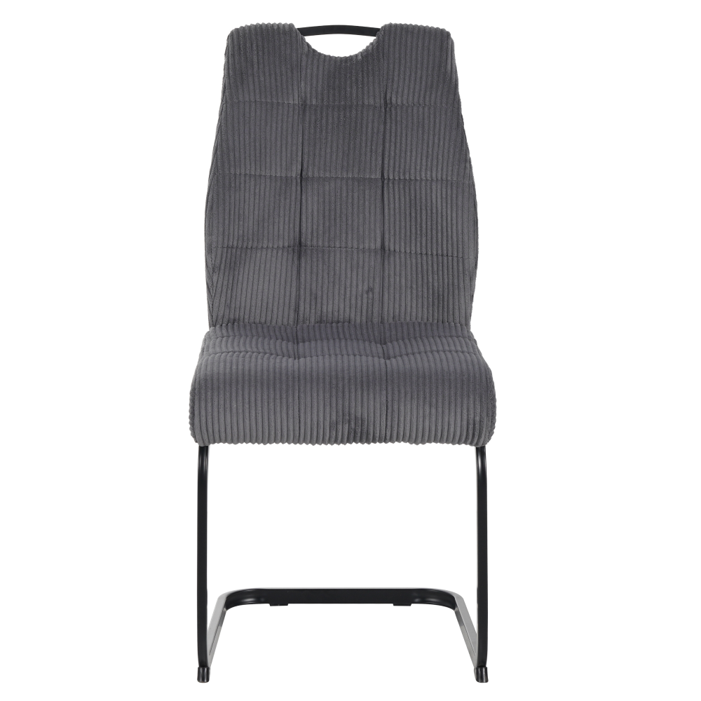 Scaun pentru sufragerie FOLIGNO, gri/negru, 46x62.5x97 cm Kondela
