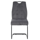 Scaun pentru sufragerie FOLIGNO, gri/negru, 46x62.5x97 cm Kondela