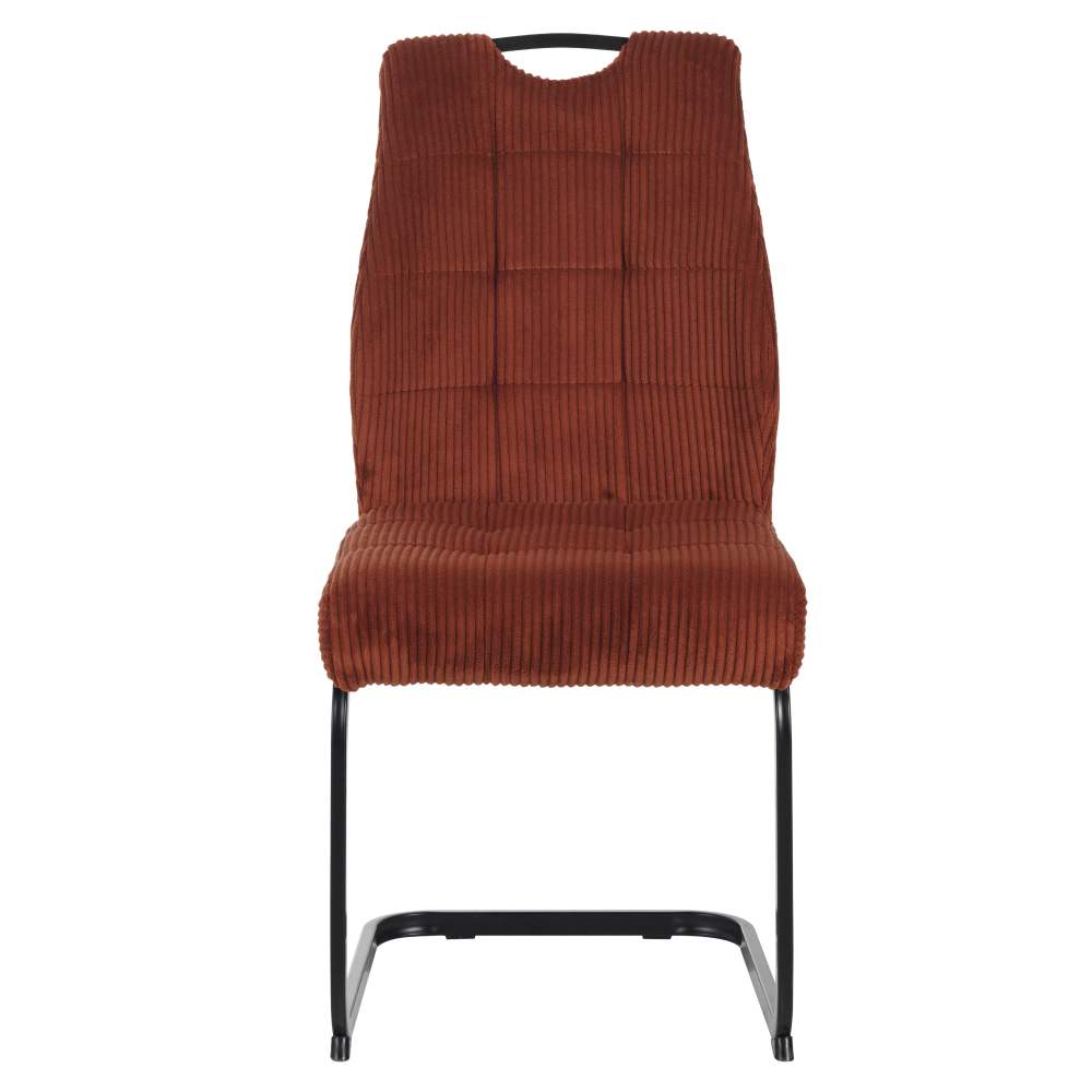 Scaun pentru sufragerie FOLIGNO, teracota/negru, 46x62.5x97 cm Kondela