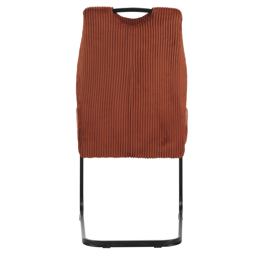 Scaun pentru sufragerie FOLIGNO, teracota/negru, 46x62.5x97 cm Kondela