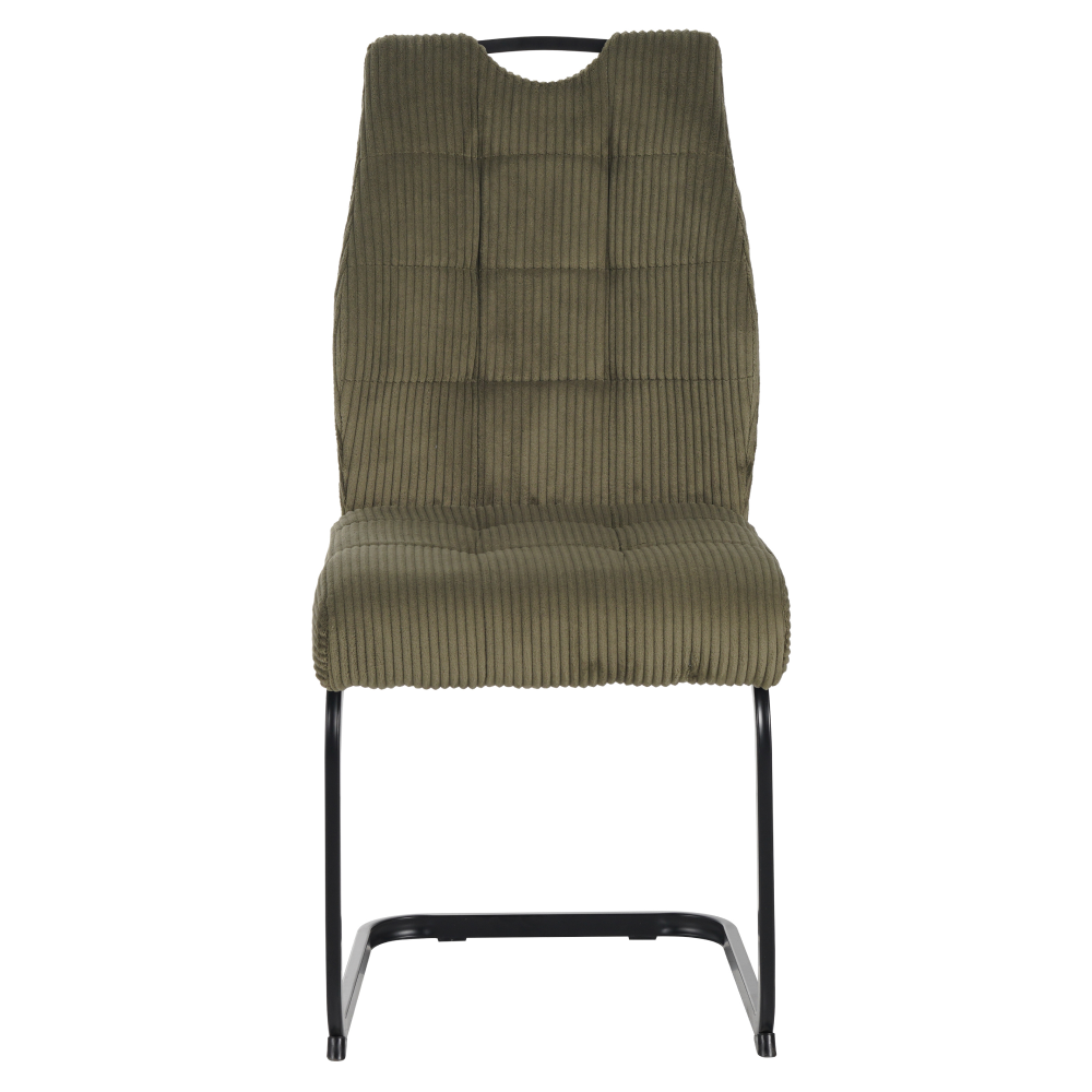 Scaun pentru sufragerie FOLIGNO, verde/neagră, 46x62.5x97 cm Kondela