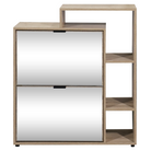 Pantofar basculant cu oglindă PALAMOS TIP 1, stejar sonoma, 80x24x93 cm Kondela