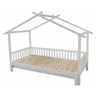 Pat Montessori cu pat suplimentar, alb, 90x200, KESIO Kondela