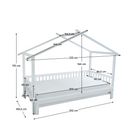 Pat Montessori cu pat suplimentar, alb, 90x200, KESIO Kondela
