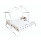 Pat Montessori cu pat suplimentar, alb, 90x200, KESIO Kondela