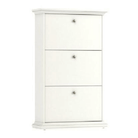 Pantofar NARNI, PAL înfoliat/MDF lăcuit, alb, 77.8x27.5x127.7 cm Kondela